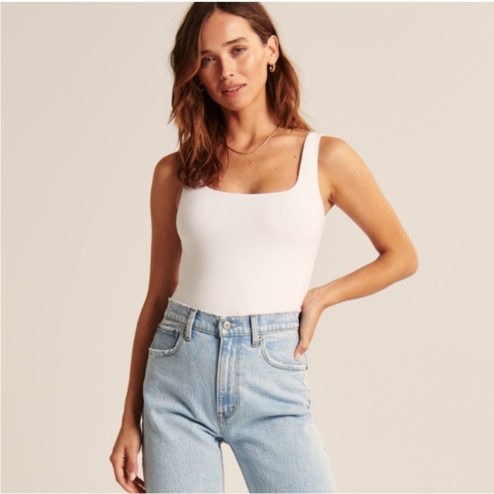 Abercrombie Cotton Blend Seamless Tank Bodysuit
